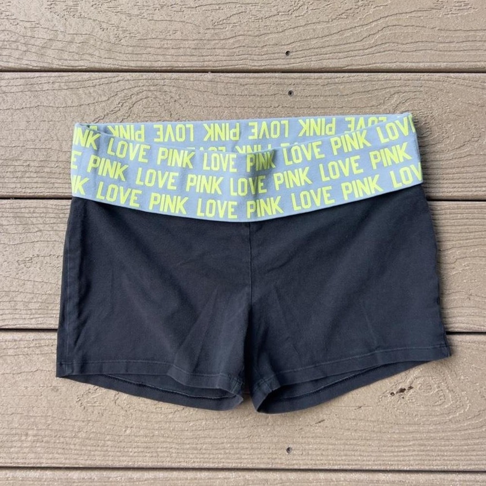 PINK Victoria's Secret Yoga Foldover Mini Booty Shorts Y2K Size Medium
